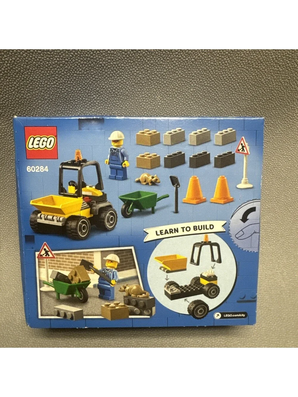 LEGO CITY: Roadwork Truck (60284) Ages 4+ Construction Set 58pc Learn To Build